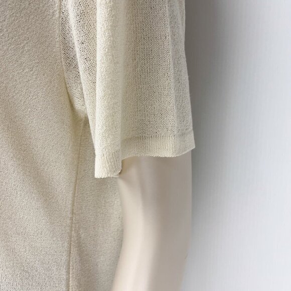 MONARI by Bosch Textil Semi-Sheer Scoop Neck Short Sleeves Tunic Top US 12 CA 10 - Picture 5 of 7